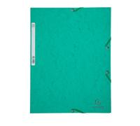 EXACOMPTA - 55503E - Cartellina con elastico - cartoncino Lustrè - 3 lembi - 400 gr - 24 x 32 cm - verde - Exacompta - 71860 - Conf. da 25 Pz. - 55503E