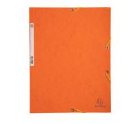 EXACOMPTA - 55504E - Cartella 3 lembi con elastico angolare - A4 - dorso 0,3 cm - cartoncino Lustrè - arancio - Exacompta - 71861 - Conf. da 25 Pz. - 55504E
