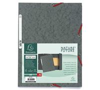 EXACOMPTA - 55511E - Cartellina con elastico - cartoncino lustrè - 3 lembi - 400 gr - 24x32 cm - grigio - Exacompta - 71865 - Conf. da 25 Pz. - 55511E