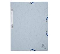 EXACOMPTA - 55531E - Cartella 3 lembi con elastico angolare - A4 - dorso 0,3 cm - cartoncino Lustrè - grigio chiaro - Exacompta - 71871 - Conf. da 25 Pz. - 55531E