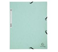 Exacompta 55533E Cartella con elastici Aquarel con 3 lembi in cartoncino lucido 400 g / m2 per archiviazione di documenti A4 Verde pastello