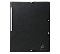 Exacompta 5561E Cartelle con Elastici, 24x32 cm, Nero