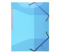 Exacompta 55672E, banda elastica, 3 alette, 24 x 32 cm ideale per il trasporto sicuro di Décopatchn del tuo documento in formato A4) 1 pezzo blu chiaro