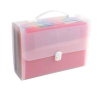 Exacompta 55698E Classificatore Valigetta con Maniglia Cristallo, 33 x 29 cm, 24 Tasche