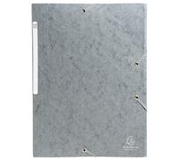 Exacompta 55756E - Confezione da 10 cartelle con elastico, formato A4, colore: grigio