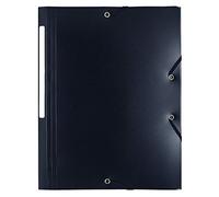 Exacompta 55801E Cartella con Elastici, 24x32 cm, Nero, 10 Pezzi