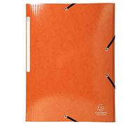 Exacompta 55836E Cartella (Iderama con 3 lembi ed elastico, 425 / mq, A4, capienza maxi, cartoncino Manila), 1 pezzo, arancio