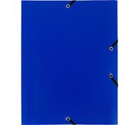 EXACOMPTA - 55902E - Cartella 3 lembi con elastico angolare - A4 - PP - blu - Exacompta - 71874 - Conf. da 30 Pz. - 55902E
