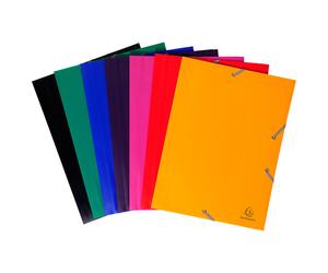 EXACOMPTA - 55903E - Cartella 3 lembi con elastico angolare - A4 - PP - verde - Exacompta - 71875 - Conf. da 30 Pz. - 55903E