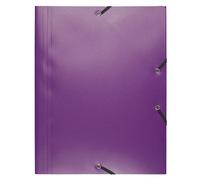 EXACOMPTA - 55918E - Cartellina 3 lembi - con elastici - PPL - 24 x 32 cm - viola - Exacompta - 71878 - Conf. da 30 Pz. - 55918E