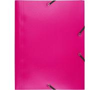 EXACOMPTA - 55920E - Cartellina 3 lembi - con elastici - PPL - 24x32 cm - fucsia - Exacompta - 71879 - Conf. da 30 Pz. - 55920E