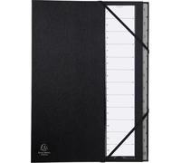 Exacompta 56012E Classificatori a Soffietto, Interno, 24x32.5 cm, Nero
