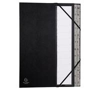 Exacompta 56090E Classificatori a Soffietto, Interno, 24x32.5 cm, Nero