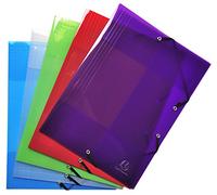 Exacompta 56701E, Cartelline con Elast A4, 24 x 32 cm, Colori Assortiti - Confezione da 5