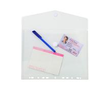 EXACOMPTA - 57381E - Busta forata con chiusura in velcro - PPL - 24 x 32 cm - trasparente - Exacompta - 82467 - Conf. da 5 Pz. - 57381E