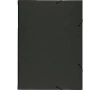 Exacompta 59502E Cartelle con Elastici, 32x44 cm, Nero, cartone