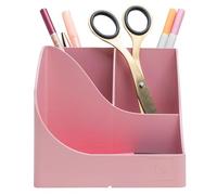 EXACOMPTA 69571D Portapenne Pen Wave Autentik Rosa Candy Set di 4 | 5 scomparti, 4 scomparti alti per utensili grandi, 1 scomparto basso per piccoli utensili