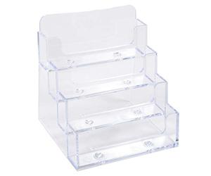 Exacompta 71158D Set di 4 Distributore di biglietti da visita 4 scomparti Cristal