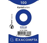 Exacompta 74 x 55 mm, per la stampa, colore: bianco (confezione da 100)