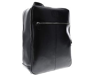 Exacompta 7637E Exactive, Zaino Per Computer Nera Per Laptop 15 Pollici e Tablet, Pelle di Vacchetta di Alta Qualità, Tasche Funzionali Per Riporre Vari Oggetti