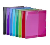 Exacompta 8 scatole archivio PP Iderama A4 dorso 2,5 cm assortite