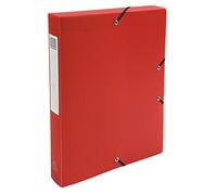 Exacompta 8 scatole archivio PP Opak A4 dorso 4 cm rosso