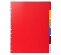 Exacompta 86002e - 6 divisori di ricambio per cartelle A4 ad anelli, multicolore