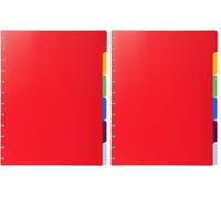 Exacompta 86002e - 6 divisori di ricambio per cartelle A4 ad anelli, multicolore (Confezione da 2)