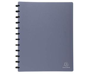 Exacompta 86357E - Cartella con 30 buste con anelli, formato A4, colore: blu metallizzato