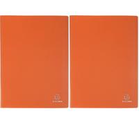 Exacompta 88224E Portalistini Opak in polipropilene opaco con buste interne lisce ad alta trasparenza, 20 buste e 40 facciate. Formato A4 Colore della copertina Arancione (Confezione da 2)