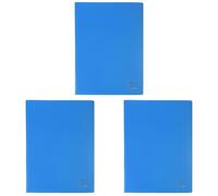 Exacompta 8822E Portalistini Opak in polipropilene opaco con buste interne lisce ad alta trasparenza, 20 buste e 40 facciate. Formato A4 Colore della copertina Blu chiaro (Confezione da 3)