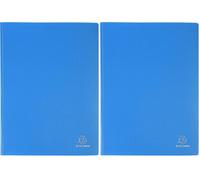 Exacompta 8832E Portalistini Opak in polipropilene opaco con buste interne lisce ad alta trasparenza, 30 buste e 60 facciate. Formato A4 Colore della copertina Blu chiaro (Confezione da 2)