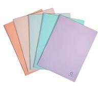 Exacompta 88360E Portalistini Aquarel in polipropilene opaco con buste interne lisce ad alta trasparenza, 30 buste e 60 facciate. Formato A4, Colori assortiti, 1 pezzo