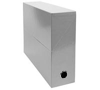 Exacompta 89937E Iderama - Scatole per trasferimento documenti, in cartone laminato, resistenti e resistenti, 24 x 32 cm, formato DIN A4, dorso 90 mm, 5 pz, colore: Grigio