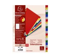 EXACOMPTA - 94E - Separatore alfabetico A-Z - PPL - A4 - colori assortiti - Exacompta - 102330 - Conf. da 20 Pz. - 94E