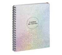 EXACOMPTA - 99934E - Quaderno di testo Holographik - Copertina rivestita con film con spirale in metallo e scheda settimanali staccabili - 17 x 22 cm - Visiva casuale.