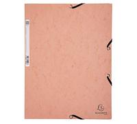 Exacompta Aquarel - Cartelline con 3 linguette, formato A4, colore: Corallo, confezione da 25