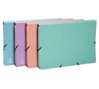 Exacompta Aquarel - Organizer tascabile, 34 x 24,5 cm, 12 sezioni, colori assortiti, confezione da 4