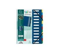 EXACOMPTA cartella A4 Blu, Multicolore con chiusura a fascia elastica