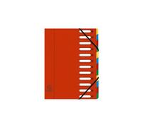 EXACOMPTA cartella A4 Multicolore, Rosso con Fascia elastica