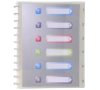 Exacompta - Cartellina con anelli in polipropilene, DIN A4 30 buste, cristallo