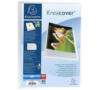 Exacompta cartellina in Krea Cover polipropilene, A4 21 x 29,7 cm 40 buste, cristallo