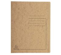 Exacompta - Cartelline a barra piatta, Buste Porta Documenti, formato A4, tabacco, confezione da 25