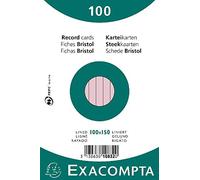 Exacompta - Cartoncini Bristol, 100 pezzi 100x150mm rosa