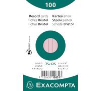 Exacompta - Cartoncini Bristol, 100 pezzi 75x125mm rosa
