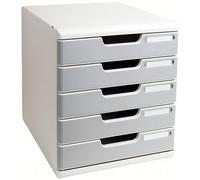Cassettiera Modulo A4 - 35x28,8x32 cm - 5 cassetti - grigio/granito - Exacompta