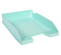 Exacompta - Cod.113263D - Confezione da 6 Vaschette portacorrispondenza Combo Midi Aquarel per formato A4+ - Impilabili - Capacità 500 fogli 80 gr - Dimensioni : 34,7 x 25,5 x 6,5 cm - Verde pastello