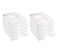 Exacompta - Cod.12323D - Confezione da 10 Vaschette portacorrispondenza Ecotray Office per formato A4+ - Impilabili - Capacità 500 fogli 80 gr - Dimensioni : 34,5 x 25,5 x 6,5 cm - Cristallo