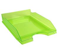 Exacompta - Cod.12397D - Confezione da 10 Vaschette portacorrispondenza Ecotray per formato A4+ - Impilabili - Capacità 500 fogli 80 gr - Dimensioni : 34,5 x 25,5 x 6,5 cm - Verde mela traslucido