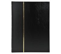 Exacompta cod. 21141E-1 finta pelle-32 Pagine nere-17x22,5cm Album per francobolli, Colore Nero, Large, 21141E